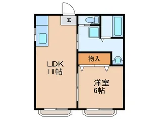 コーポ杉原I【1階】の間取り