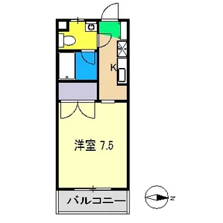 西田ハイツ(後免町)【3階】の間取り