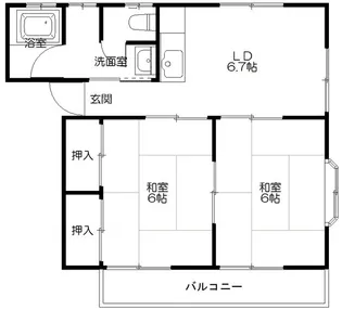 メゾン宿ノ川A棟(泉町下川)【2階】の間取り