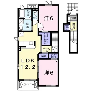 ラルジュメゾンA【2階】の間取り