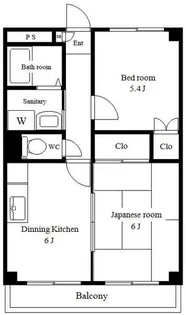 エンゼルハイム東中野【2階】の間取り