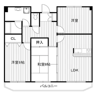ベリーネ・にしき【2階】の間取り