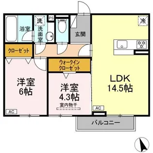 TORISIA加納南陽【2階】の間取り