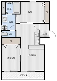 ピース・マイ・シエル B棟【1階】の間取り