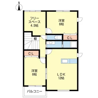 ルミエール・カーサA【2階】の間取り