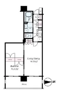 プレミアムキューブ秋葉原【15階】の間取り