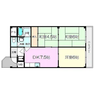 福元マンション【1階】の間取り