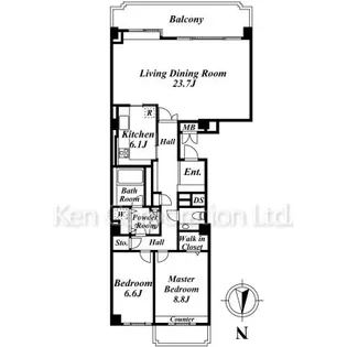 広尾ガーデンヒルズ【3階】の間取り