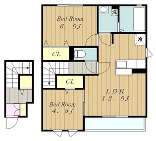 CASA VERDE B【2階】の間取り