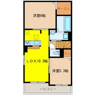 エアリーII【1階】の間取り