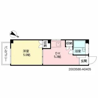 常田マンション【4階】の間取り