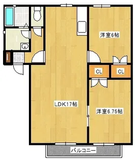 ベルデ高石B【2階】の間取り