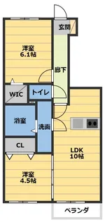 クレールシャンブル II【1階】の間取り