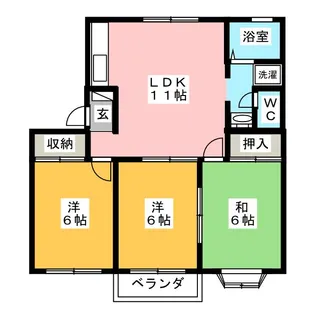 サンライズ幸【2階】の間取り
