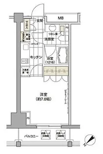 パークハビオ渋谷【3階】の間取り