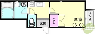 クレセント西代【2階】の間取り