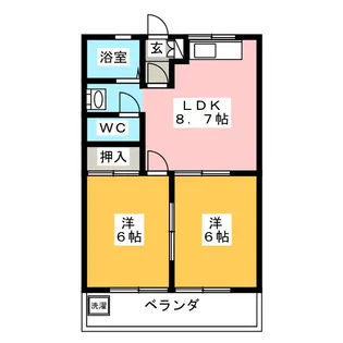 エポックハイムけんせい A【2階】の間取り