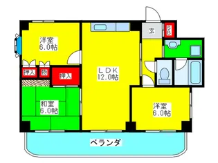 ファミ-ル難波宮【3階】の間取り