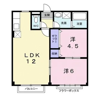 コーポJトップス【2階】の間取り