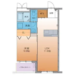 あったかハイツ【4階】の間取り