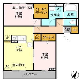 etincelle (エタンセル) terre (テール)【1階】の間取り