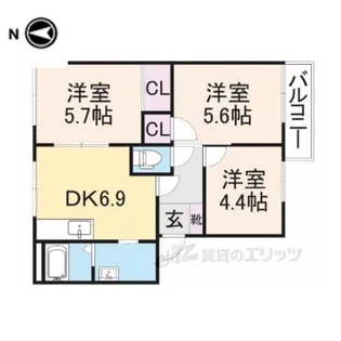 ジョイフル飛鳥【2階】の間取り
