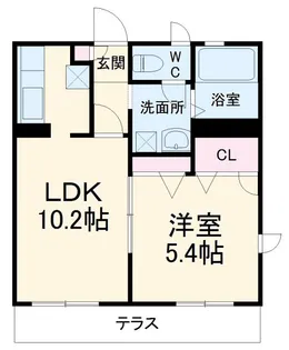 ディアス市電通 B【1階】の間取り
