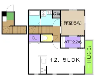 フェリーチェ薊野【2階】の間取り