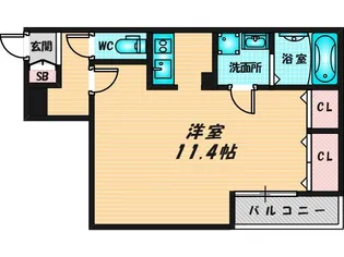 ディークラート鴻池新田ヴェルク【1階】の間取り