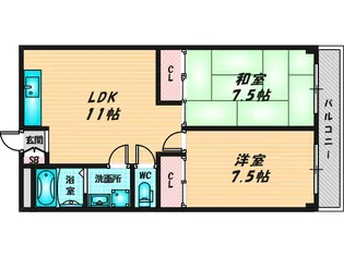 レジデンス宮本II【3階】の間取り