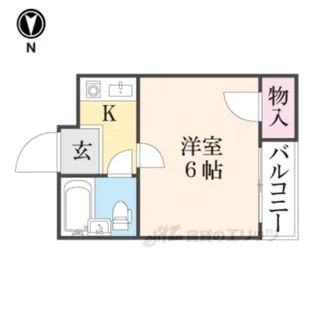 JPアパートメント枚方【1階】の間取り