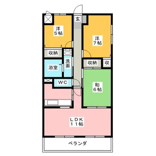 ファンドール【1階】の間取り
