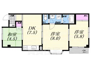 スマッシュ夙川【2階】の間取り