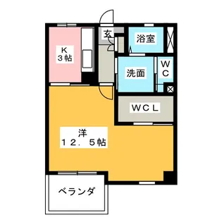 秀乃郷【3階】の間取り