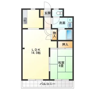 第三平野ハイツ【2階】の間取り