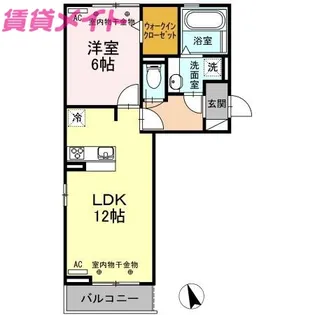 エスパシオときわII【3階】の間取り