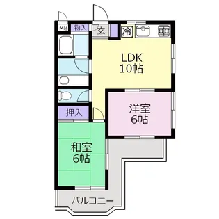 ラッキーヒルズ【2階】の間取り