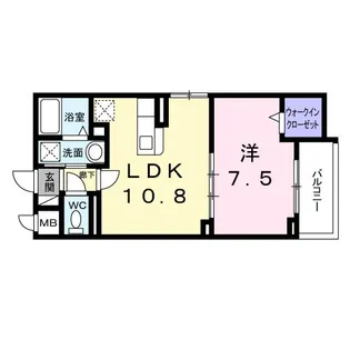 CREVANCE荒川【3階】の間取り
