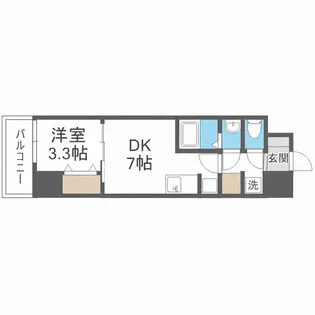 スペーシア日本橋東【4階】の間取り