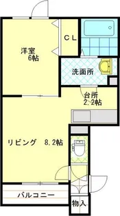 La Ruche b(ラ リュッシュ b)【1階】の間取り