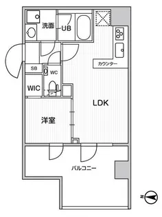 グラシアプレイス錦糸町【7階】の間取り