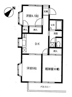 サン&グリーンA棟【2階】の間取り