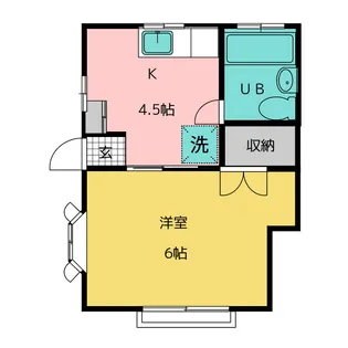 あしかわハイツ1【1階】の間取り