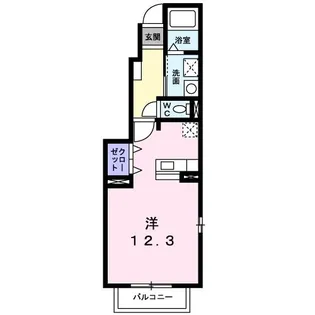シャン・ド・フルールI【1階】の間取り