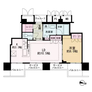 ザ・ファインタワー梅田豊崎【8階】の間取り