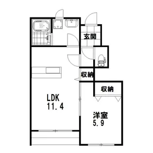 NotreMaison益城【1階】の間取り
