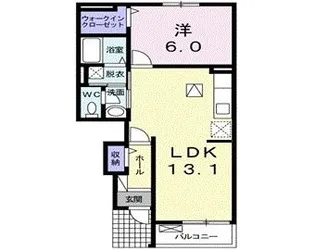 リー・ポワール【1階】の間取り