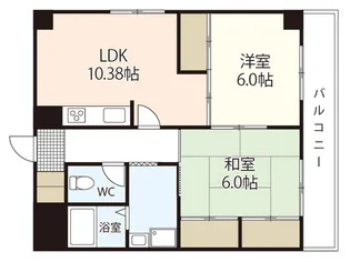パークサイド茶木【8階】の間取り