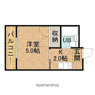 プラザ ドゥ パルコ【2階】の間取り