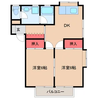 エスポワールA【2階】の間取り